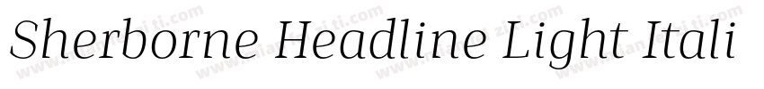 Sherborne Headline Light Italic字体转换